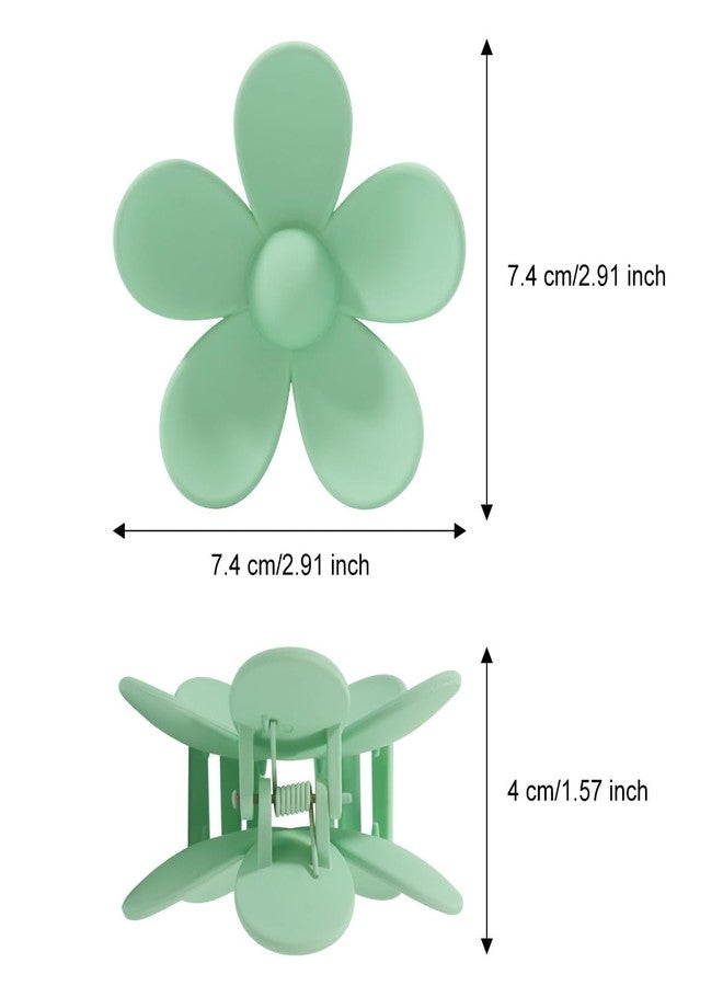 Merdia Hair Flower Claw Clips Matte Jaw Flower Claw Clips for Women | Hair Clips for Thin Hair with Non Slip Strong Hold Small Hair Clips | Hair Barrettes for Women | Hair Accessories (8 Pcs (Pack of 1)) - Image 2